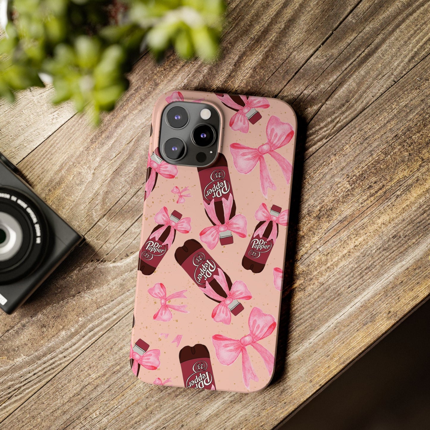 Phone Case - Bow Soda Pink Design