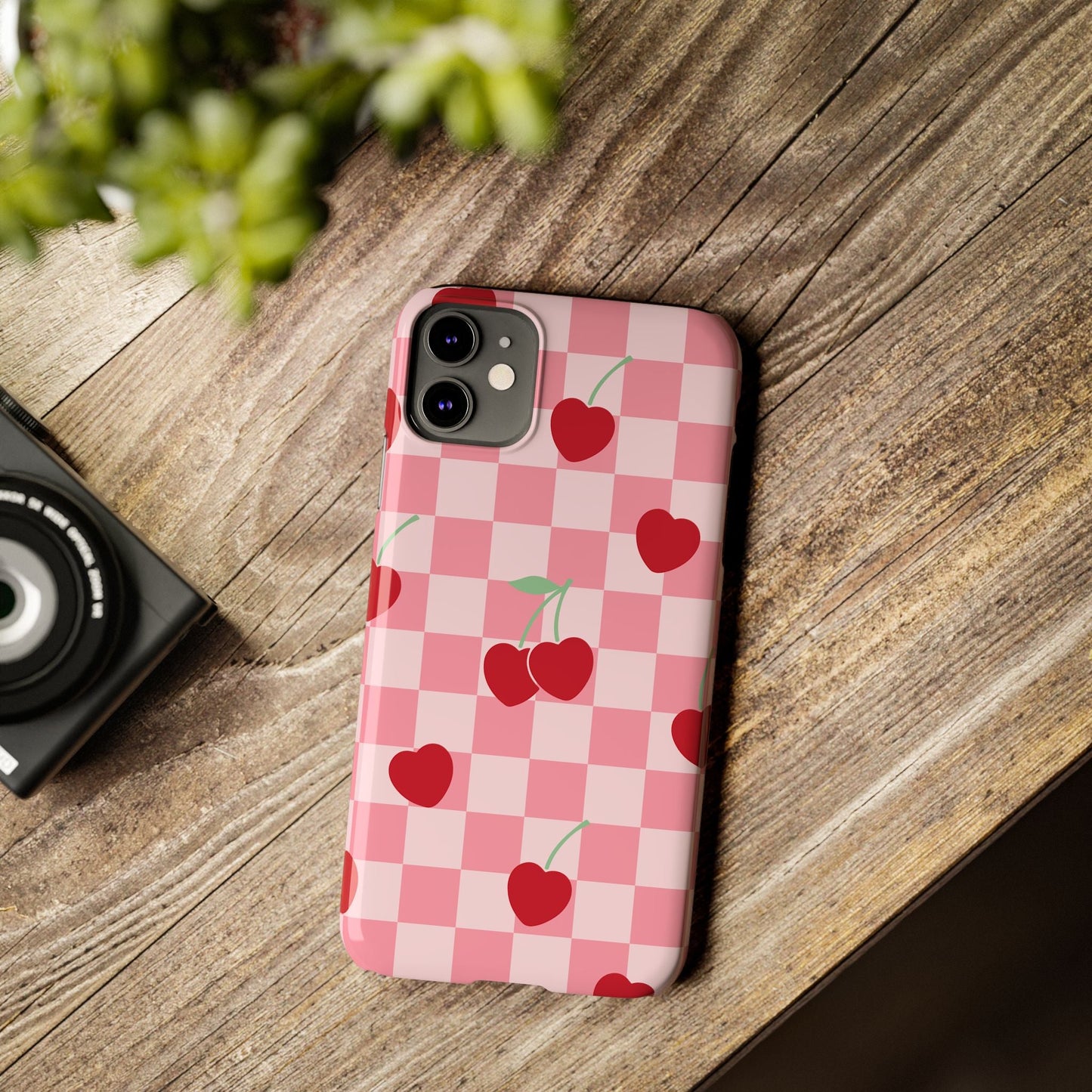 Cherry Checker Phone Case