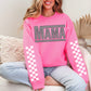 Mama/Wifey checkered w/sleeve or without Neon Pink - Multiple Styles/Design