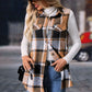 Plaid Button Up Vest Coat