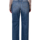 Button up super high rise straight jeans