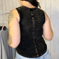 Zenana Black acid wash high neck tank