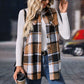 Plaid Button Up Vest Coat