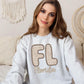 Leopard State Sweatshirts Faux Embroidery