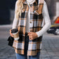 Plaid Button Up Vest Coat