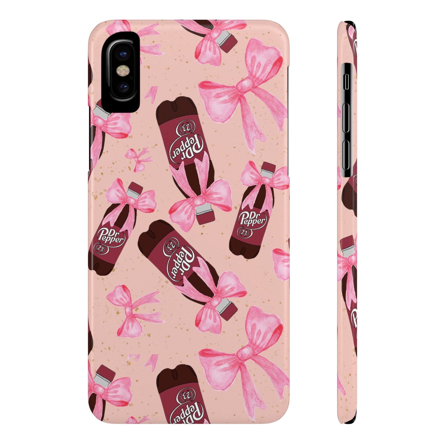 Phone Case - Bow Soda Pink Design