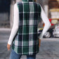 Plaid Button Up Vest Coat