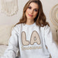 Leopard State Sweatshirts Faux Embroidery