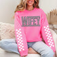 Mama/Wifey checkered w/sleeve or without Neon Pink - Multiple Styles/Design