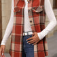 Plaid Button Up Vest Coat