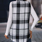 Plaid Button Up Vest Coat