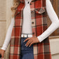 Plaid Button Up Vest Coat