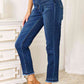 Judy Blue Full Size High Waist Released Hem Slit Jeans