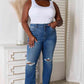 Judy Blue Full Size Distressed Raw Hem Jeans