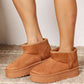 Legend Women's Fleece Lined Chunky Platform Mini Boots