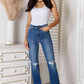 Judy Blue Full Size Distressed Raw Hem Jeans