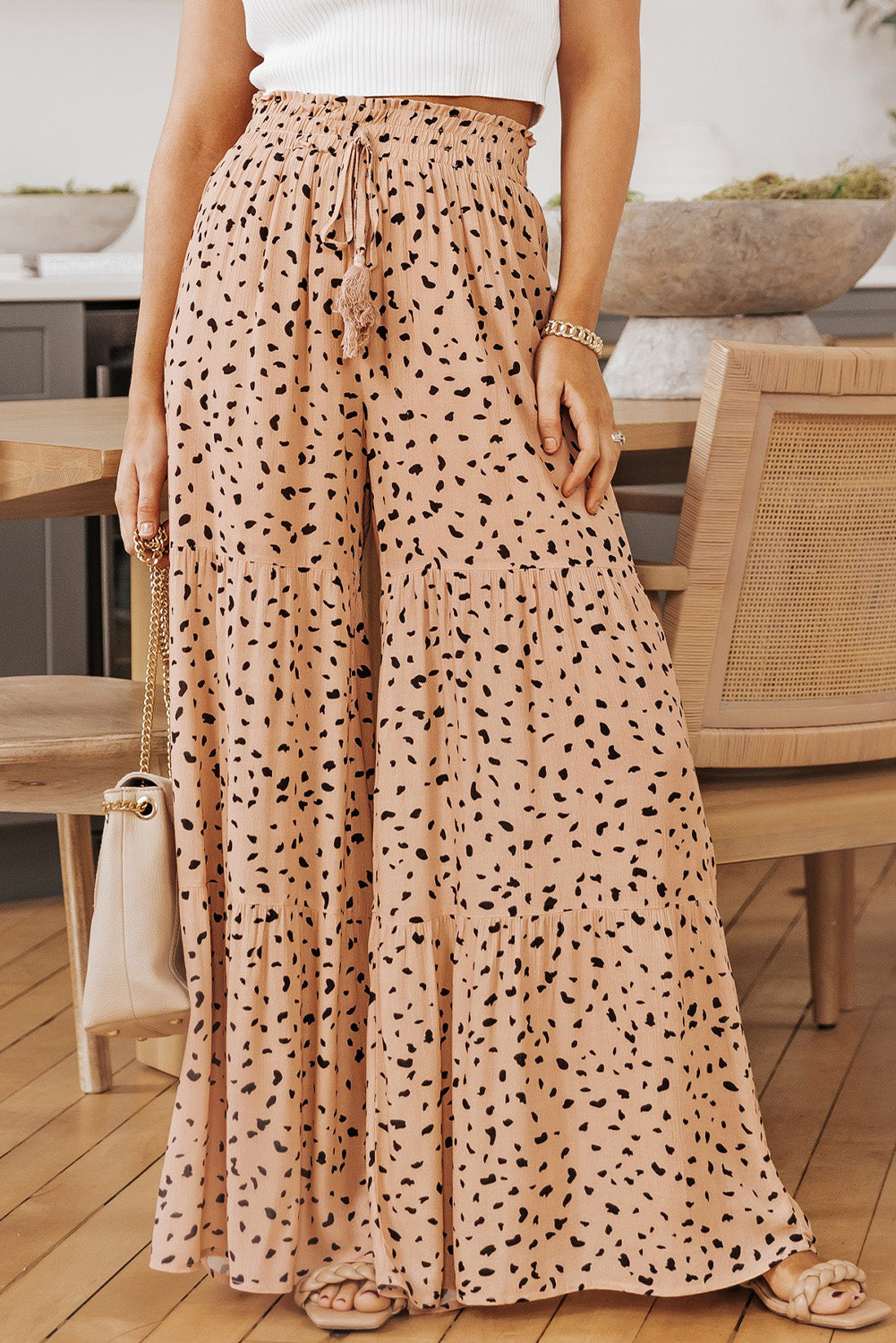 Printed Wide Tiered Pants