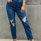 Judy Blue Melanie Full Size High Waisted Distressed Boyfriend Jeans