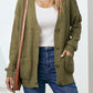 Drop Shoulder Button Down Pocketed Cardigan