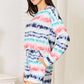 Double Take Tie-Dye Dropped Shoulder Lounge Set