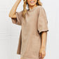 DOUBLE ZERO Laid Back Oversized Vintage Wash T-Shirt in Camel