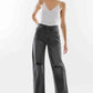 Kancan High Waist Distressed Knee Jeans