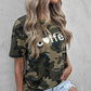 Coffee Graphic Camo Tee