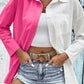 Two-Tone Contrast Drop Shoulder Shirt
