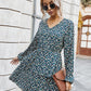 Floral Smocked Waist Tie Shoulder Dress