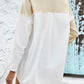 Two-Tone Contrast Drop Shoulder Shirt