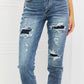 Judy Blue Dahlia Full Size Distressed Patch Jeans