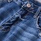 Distressed Flared Jeans with Pockets