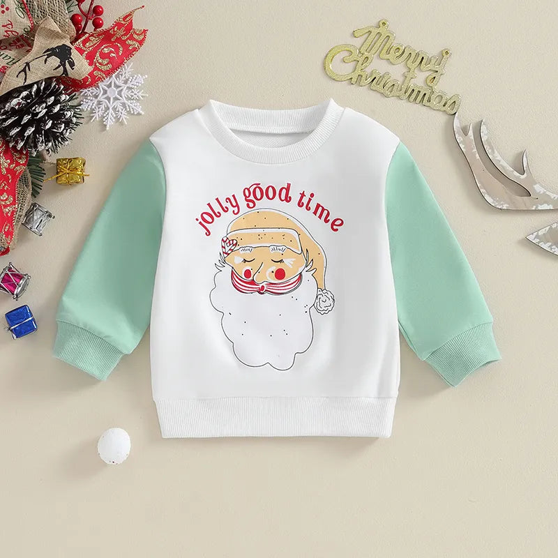 Kids Christmas Santa crewneck and bubble rompers (TAT: 10-20 days)