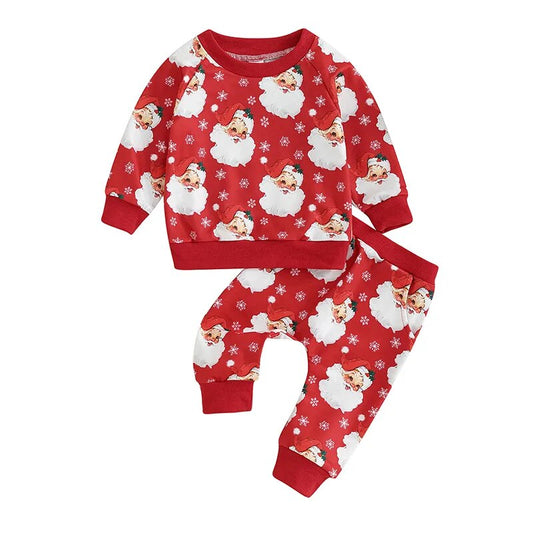 Red Santa sweatshirt set (TAT: 10-20 days)