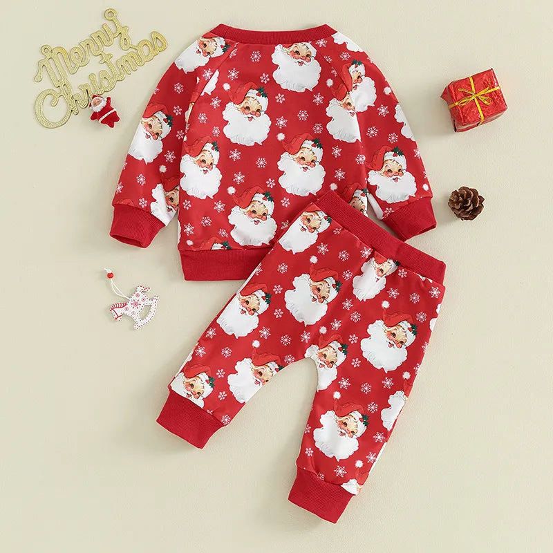 Red Santa sweatshirt set (TAT: 10-20 days)