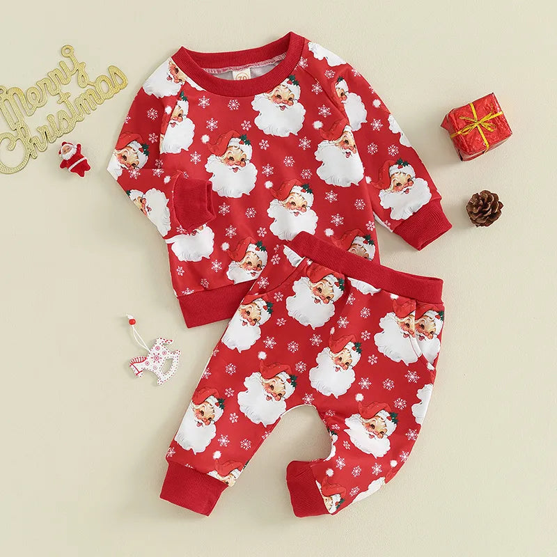 Red Santa sweatshirt set (TAT: 10-20 days)