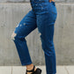 Judy Blue Melanie Full Size High Waisted Distressed Boyfriend Jeans