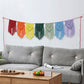 Rainbow Fringe Macrame Banner