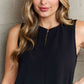 Ninexis First Glance Sleeveless Neckline Slit Top