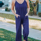 Full Size Spaghetti Strap Wide Leg Jumpsuit