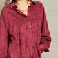HYFVE Impressive Vibe Suede Button Down Shirt