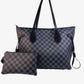 Checkered PVC Two-Piece Bag Set