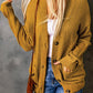 Drop Shoulder Button Down Pocketed Cardigan