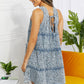 ODDI Full Size Wild One Washed Denim Leopard Dress