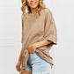 DOUBLE ZERO Laid Back Oversized Vintage Wash T-Shirt in Camel