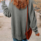 Dropped Shoulder Round Neck Long Sleeve Blouse