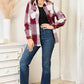 Double Take Plaid Button Up Flannel Shirt Jacket