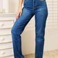 Judy Blue Full Size Straight Leg Jeans with Pockets