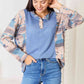 Sew In Love Full Size Waffle Knit Tribal Print Top
