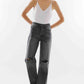 Kancan High Waist Distressed Knee Jeans